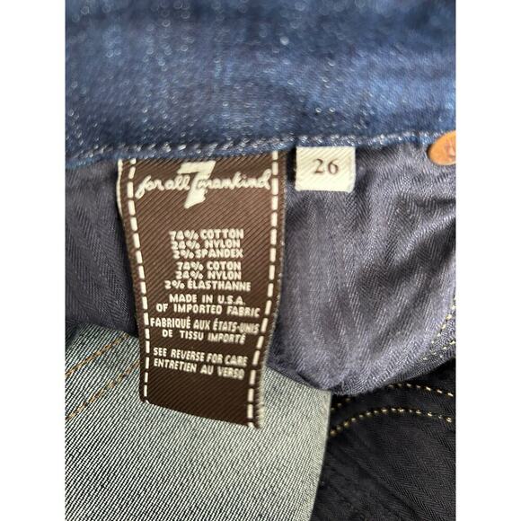 7 For All Mankind Jeans Womens 28x30 Blue Denim Pants Lexie Petite A Pocket 7FAM - Picture 7 of 14